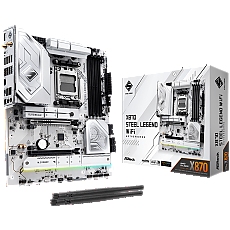 ASROCK MB Desktop X870 STEEL LEGEND WiFi, AM5, 4x DDR5, 1x PCIe 5.0 x16, 1x PCIe 4.0 x16, 1x Blazing M.2(PCIe Gen5x4), 2x Hyper M.2, 4x SATA3 6.0 Gb/s, 2x USB-C 1x SPDIF, 7.1 CH Audio, 1x HDMI, 1x 2.5G LAN, 802.11be, 2x Wi-Fi 7 + BT