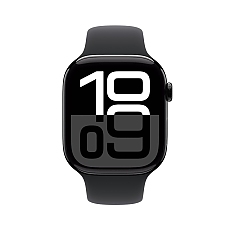 Apple Watch S10 GPS 42mm Jet Black Alu Case with Black Sport Band - S/M