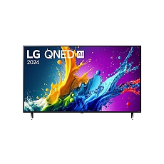 LG 55QNED80T3A, 55" 4K QNED HDR Smart TV, 3840x2160, DVB-T2/C/S2, Alpha 5 AI 4K Gen7, HDR 10 PRO, webOS 24 ThinQ, 4K Upscaling, WiFi 5, Voice Controll, Bluetooth 5.1, AirPlay 2, LAN, CI, HDMI, SPDIF, 2 pole Stand , Silver