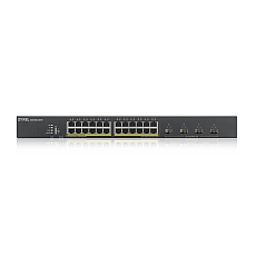 Zyxel XGS1935-28HP, 28 Port Lite-L3 Smart Managed PoE Switch, 24x Gigabit PoE and 4x 10G SFP+, hybrid mode, standalone or NebulaFlex Cloud, 375 Watt PoE