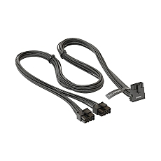 Seasonic модулен кабел Modding Cable 600W Black 90 degree - PCIe 5.0 12VHPWR - SS-2x8P-90-12V-2x6-600-BK