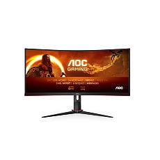 AOC CU34G2XP/BK, 34" Curved 1500R VA, WLED, 3440x1440@180Hz, 1ms GtG, 1ms MPRT, 430 cd/m2, 4000:1, 80M:1 DCR, Tilt, Height Adjust, Swivel, 2xHDMI, 2xDP, USB hub