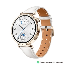 Huawei Watch GT5 Jana-B19L, 1.32", Amoled 466x466 PPI 352, , BT5.2 BLE/BR/EDR, 5ATM, 524mAh, Screenshot sharing, support message input, message notifications, Battery life up to 7 days, Compatible with iOS and Android devices, White Leather