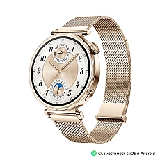 Huawei Watch GT5 Jana-B19M, 1.32", Amoled 466x466 PPI 352, , BT5.2 BLE/BR/EDR, 5ATM, 524mAh, Screenshot sharing, support message input, message notifications, Battery life up to 7 days, Compatible with iOS and Android devices, Gold Milanese