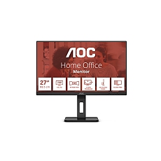 AOC 27E3QAF, 27" IPS WLED, 1920x1080@75Hz, 4ms GtG, 300cd m/2, 1000:1, 20M:1 DCR, Adaptive Sync, FlickerFree, Low Blue Light, 2Wx2, Tilt, Height Adjust, Pivot, Swivel, D-SUB, HDMI, DP