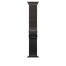 Apple Watch 49mm Milanese Loop: Black Titanium Milanese Loop - Large