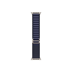 Apple Watch 49mm Loop: Navy Alpine Loop - Large - Natural Titanium Finish