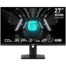 MSI G321Q Gaming Monitor, 27" 240Hz, WQHD (2560x1440) 16:9, Rapid IPS Anti-glare, 1ms, 400nits, 1000:1, 178°/178°, G-Sync, Adjustable Stand, 1x DP, 2x HDMI, 1xUSB Type-C, 3Y Warranty