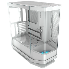 COUGAR | FV270 White | PC Case | Mid tower / Tempered, Curved Glass Perimeter / Quick Detachable Air Filters / Up to 9 Fans (1x120mm RGB Preinstalled) / White