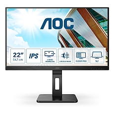 AOC 22P2Q, 21.5" IPS WLED, 1920x1080@75Hz, 4ms GtG, 250cd m/2, 1000:1, 50M:1 DCR, Adaptive Sync, FlickerFree, Low Blue Light, 2Wx2, Tilt, Height Adjust, Pivot, Swivel, D-SUB, DVI, HDMI, DP, USB hub