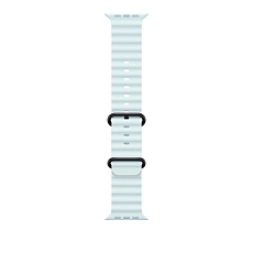 Apple Watch 49mm Band: Ice Blue Ocean Band - Black Titanium Finish