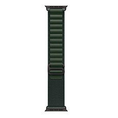 Apple Watch 49mm Loop: Dark Green Alpine Loop - Small - Black Titanium Finish