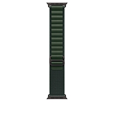 Apple Watch 49mm Loop: Dark Green Alpine Loop - Medium - Black Titanium Finish