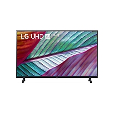 LG 43UR75003LK, 43" 4K UltraHD TV 4K (3840 x 2160), DVB-T2/C/S2, webOS 23 Smart TV, ThinQ AI, a5 AI Processor 4K Gen6, WiFi, HDR10 pro, HLG, ALLM/HGiG, 4K Upscaling, AI Sound, Voice Controll, HDMI eARC, CI, LAN, USB, Bluetooth, 2 Pole Stand, Black