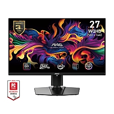 MSI MAG 271QPX QD-OLED E2, 26.5", 240Hz, 0.03ms, WQHD 2560x1440, FreeSync Premium Pro, Oled Care 2.0, Fanless with Graphene, ClearMR 13000, HDR, 250 nits, 1500000:1, 100M;1, DP, 2x HDMI (2.1), Type-C (DP alt. PD 15W), Adj.Stand 110mm, 9S6-3CD89T-023