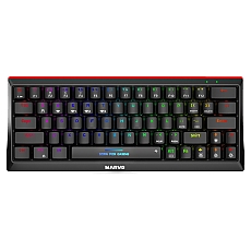 Marvo безжична механична геймърска клавиатура Wireless Gaming Mechanical keyboard Hecate 61WR Black - KG962W-R - Bluetooth 5.0, 63 keys