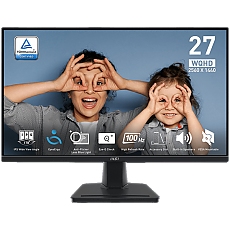 MSI PRO MP275Q Professional Business Monitor, 27" 100Hz, WQHD (2560x1440) 16:9, IPS Anti-glare, 1ms/4ms, 300nits, 1300:1, 178°/178°, Adaptive-Sync, Adjustable Stand, 1xDP, 2x HDMI, 3Y Warranty