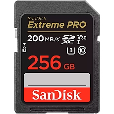 SanDisk Extreme PRO 256GB SDXC Memory Card + 2 years RescuePRO Deluxe up to 200MB/s & 140MB/s Read/Write speeds, UHS-I, Class 10, U3, V30, EAN: 619659188658