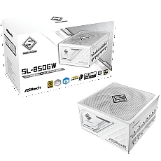 Asrock SL-850GW, 850W, 80 Plus GOLD, Fully Modular PSU, Japanese Capacitors, 2x EPS 12V CPU(4+4pin), 1x PCIe5.1 (12+4pin), 3x PCIe (6+2pin), 3x 4-pin connectors, 9x SATA, OCP, SCP, OVP, UVP, OTP, OPP protections, 135 mm Axial Fan, ATX 3.1