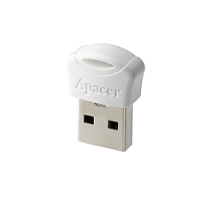 Apacer 64GB White Flash Drive AH116 Super-mini - USB 2.0 interface