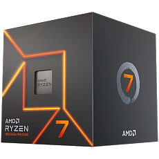 AMD CPU Desktop Ryzen 7 8C/16T 7700 (5.3GHz Max, 40MB,65W,AM5) box, with Radeon Graphics and Wraith Prism Cooler