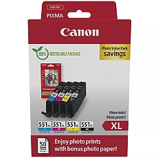 Canon CLI-551XL C/M/Y/BK Photo Value Pack