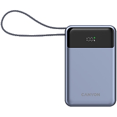 CANYON power bank OnPower 600 built-in cable 20000 mAh PD65W Dark Grey