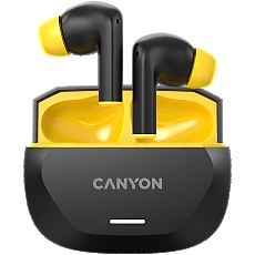 CANYON headset HEXAGON 7 TWS ANC+ENC Wireless Charge Black Yellow